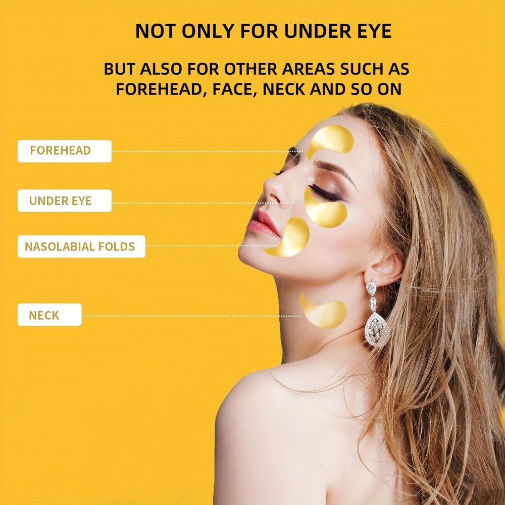 Under Eye Patches 24K Gold 24 Pairs - Collagen Hyaluronic Acid Eye Mask for Fine Lines, Wrinkles, Puffiness & Dark Circles, Korean Skincare Anti-Aging Eye Treatment for All Skin Types
