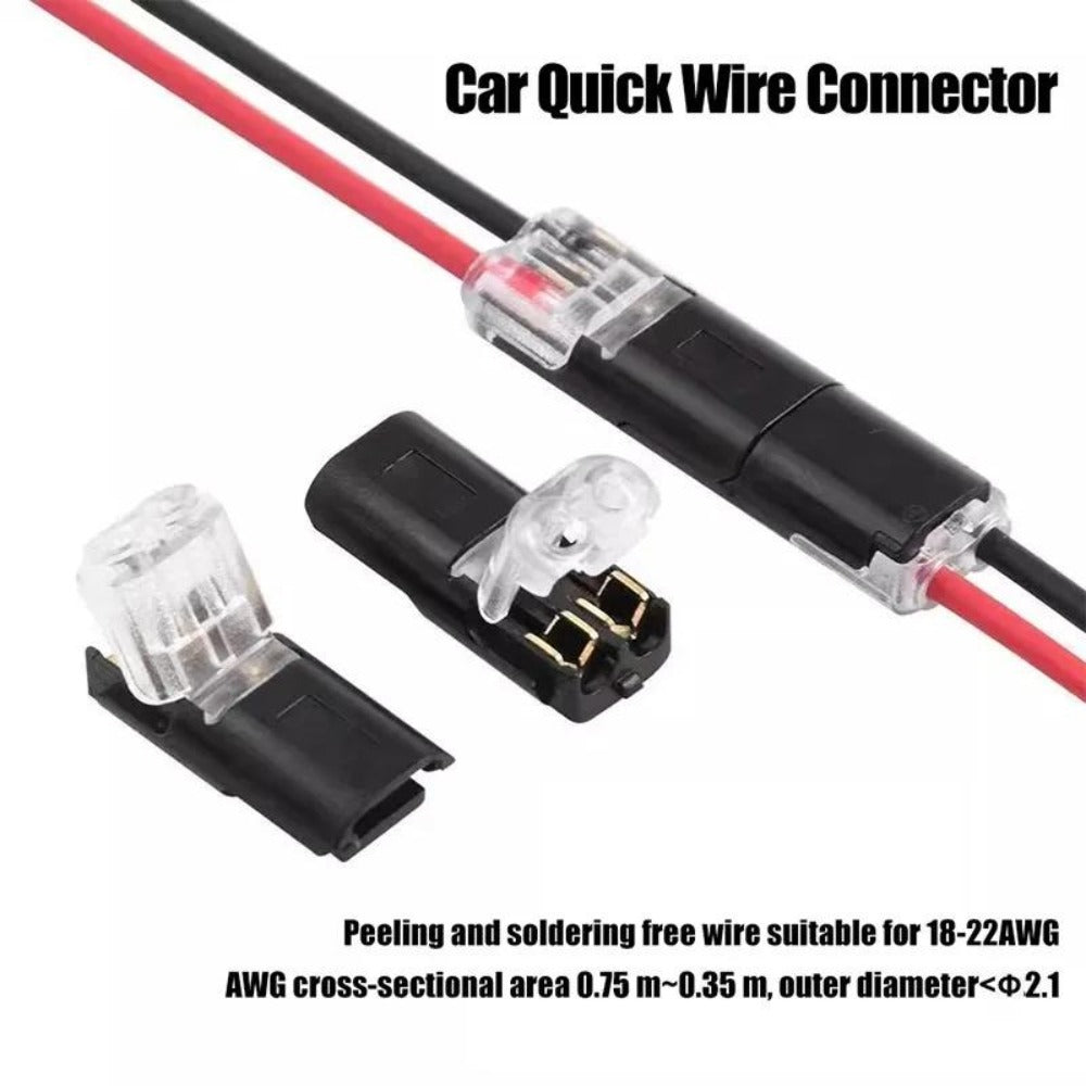 152Pcs LED Wire Connectors 2-Pin Quick-Connect Latches, Low-Voltage Plug-and-Play Cable Connectors Up to 36V, Compact Locking Latches for Lighting, Outdoor Wiring, Electricians & DIY Installers