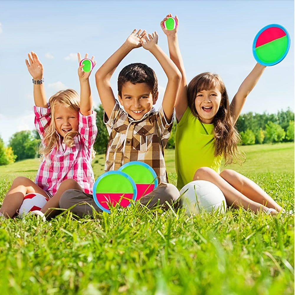 Sticky Ball Toss Game Set for Kids & Adults, Outdoor Target Game in 2-Ball or 4-Ball Sets