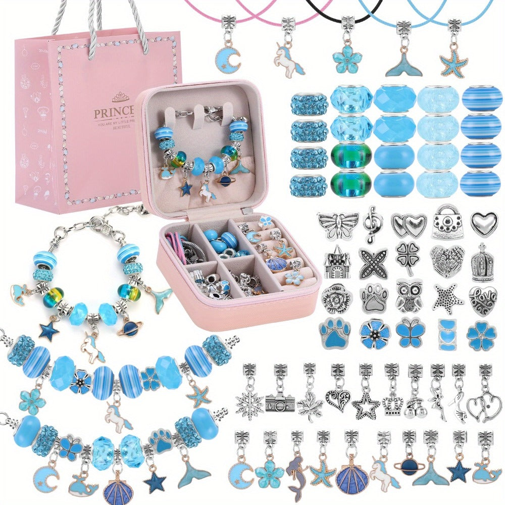 DIY Beaded Bracelet Making Kit, 7 Styles, Unicorn & Mermaid