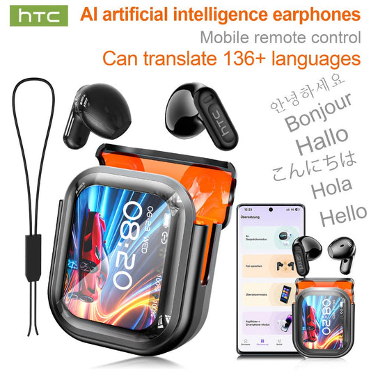 AI Translation Earbuds 136 Languages Real-Time Bidirectional Translation LDAC HD Sound True Wireless Bluetooth for Business Travel Meetings International Use