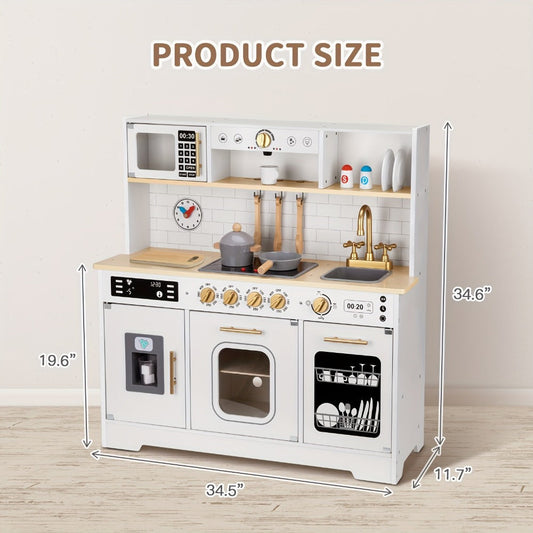 Kids Play Kitchen Set with Sink, Oven and Stove for Pretend Cooking