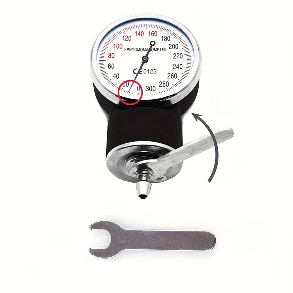 Aneroid Sphygmomanometer with Stethoscope Kit - Professional Manual Blood Pressure Monitor, Adult BP Cuff 10"-16", Aluminum Alloy Gauge 300mmHg ±3mmHg Accuracy, Carrying Case Included, No Battery Needed