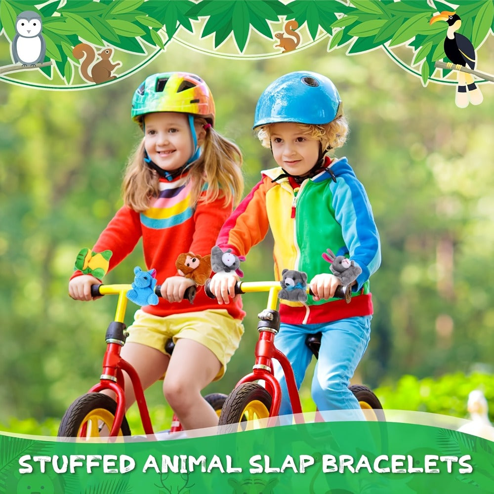 Stuffed Animal Slap Bracelets for Party Favors, 6 to 30-Piece Options