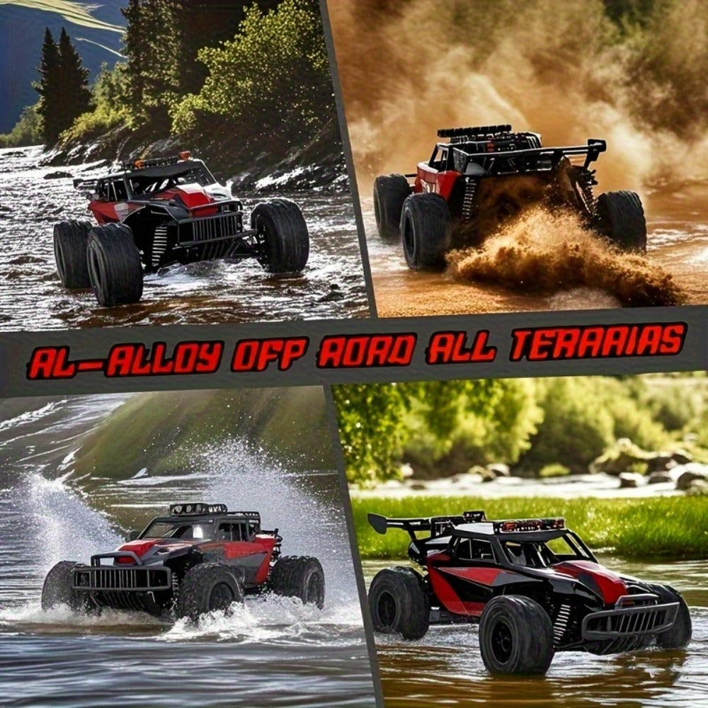 Colorful LED RC Off-Road Car with Red Buggy & Yellow Vehicle Options