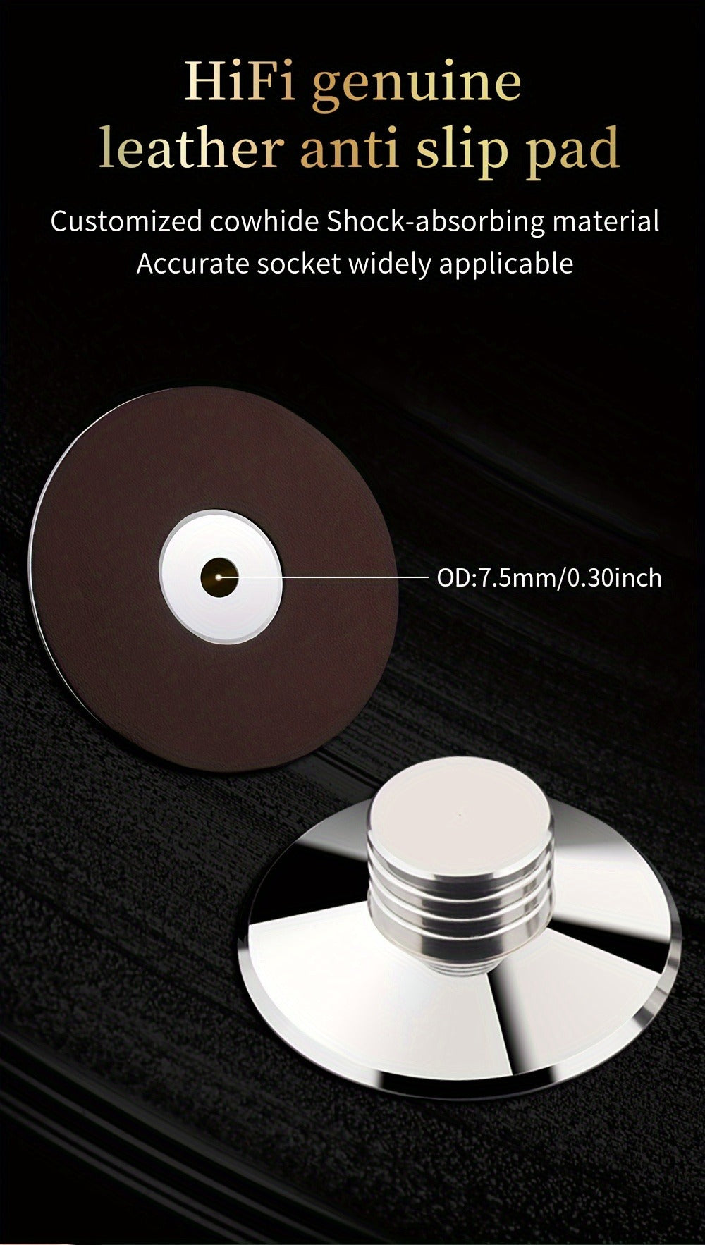 Vinyl Record Weight Stabilizer LP Clamp for Turntables | Metal Disc Stabilizer, Reduces Vibration & Noise, Polished Stainless Steel, Compatible with Most Turntable Models – YYAUDIO
