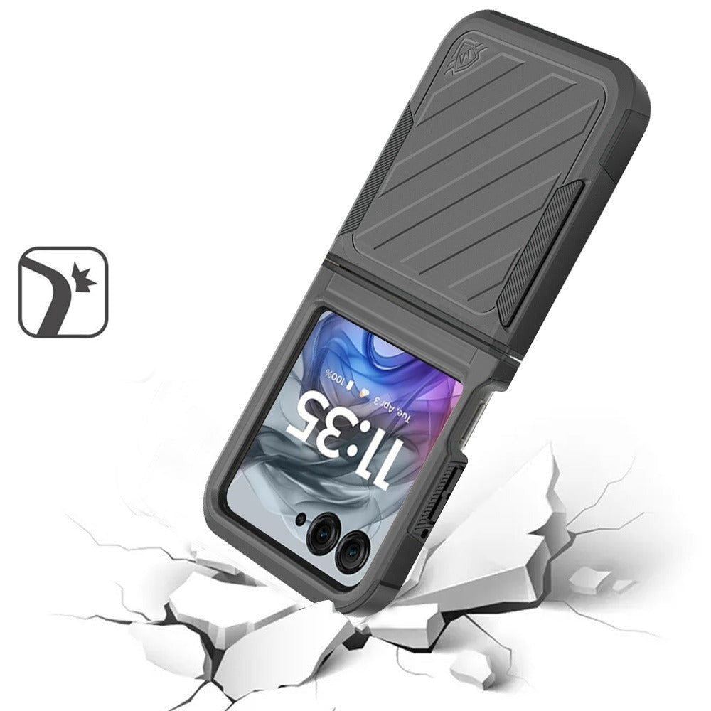 Shockproof Razr 2024 Case Dual Layer Hard PC TPU Hybrid Protective Cover for Motorola Razr 2024 – Heavy Duty Drop Protection Navy Blue Phone Case