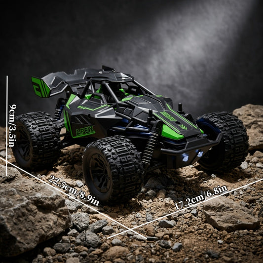 RC Monster Truck 1:20 Scale 4WD with LED Headlights, 2.4GHz All-Terrain Off-Road