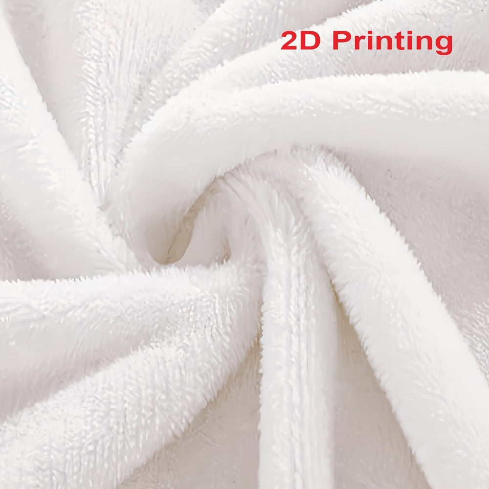 Heart Floral Print Flannel Blanket – 250-300gsm Soft All-Season Throw for Home, Office & Travel, 6 Sizes, Mother's Day Gift
