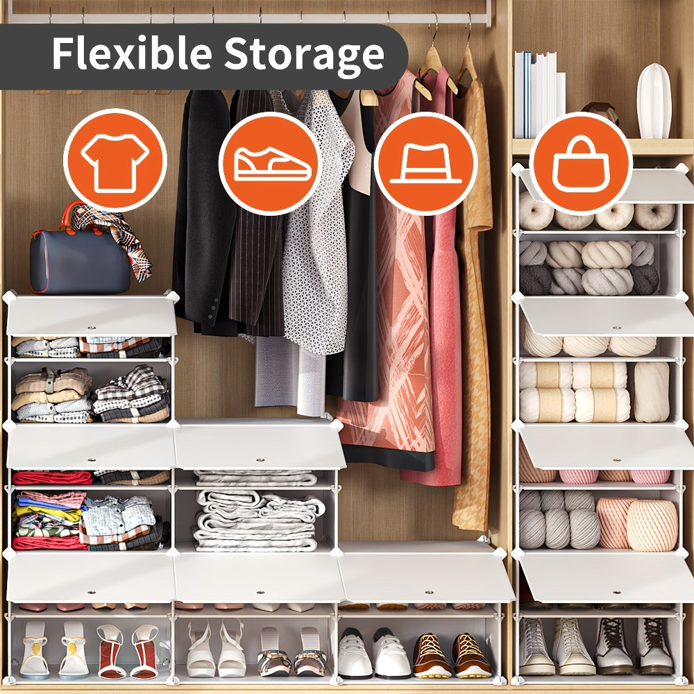 Shoe Rack Organizer Free Standing – Shoe Storage Cabinet for Boots, Slippers & High Heels | 2×6 / 3×8 Tier Shoe Shelf for Closet, Bedroom, Entryway & Hallway | White, Translucent & Black Options