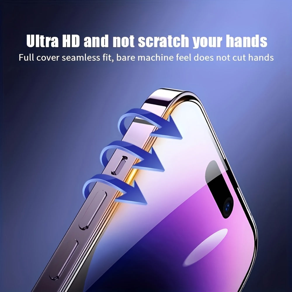 Tempered Glass Screen Protector 5-Pack for iPhone – 9H+ HD Clear, Fingerprint Resistant, Bubble-Free Easy Apply, iPhone 11 12 13 14 15 16 17 Pro Max Plus Air XR X XS Compatible
