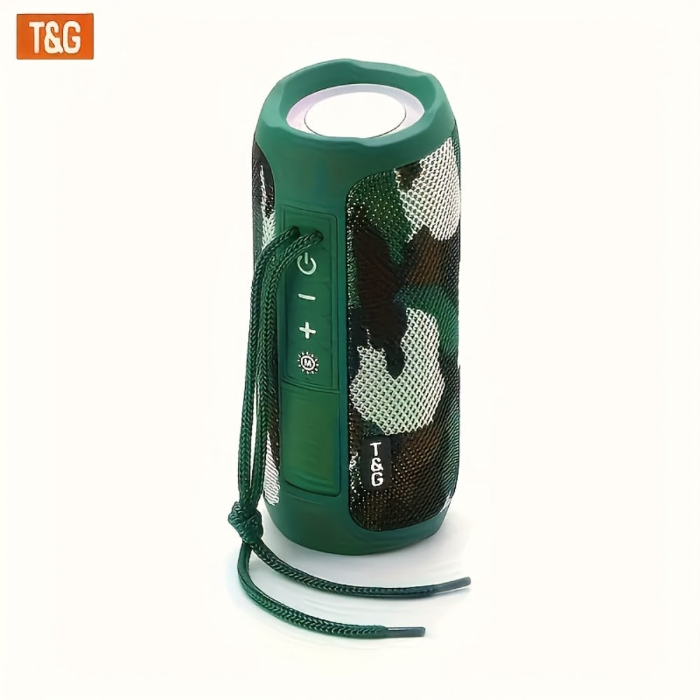 TG227 Portable Bluetooth Speaker with LED Breathing Light, TWS Stereo Sound, USB-C Rechargeable, Wireless Speaker for Outdoor Camping, Hiking, Gatherings