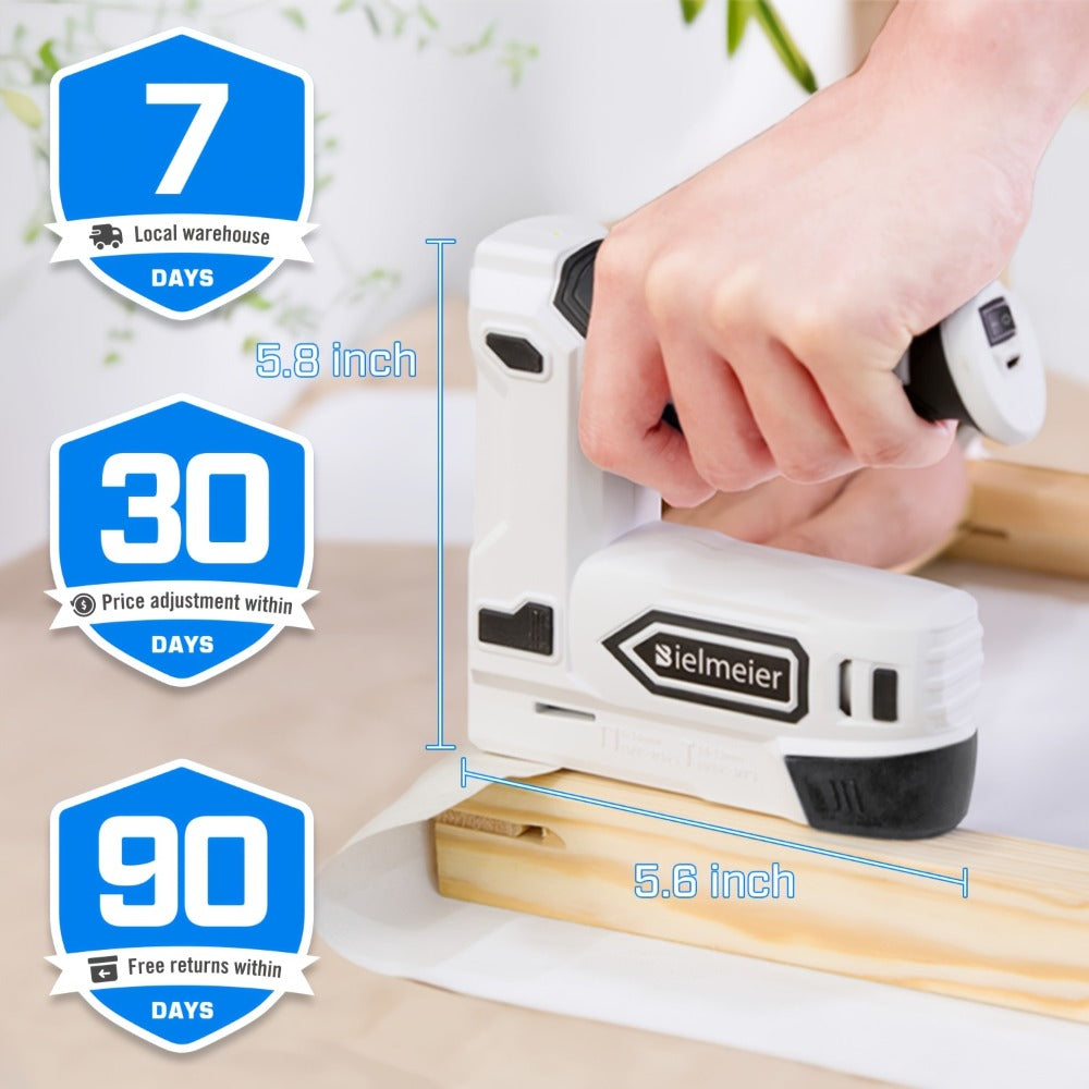 Cordless Stapler Brad Nailer 2-in-1 4V / 20V No Compressor – Lightweight with Battery, Charger & 1600pcs Nails & Staples, for Carpentry, Home Improvement, Upholstery & DIY – Multiple Colors & Upgrade Versions