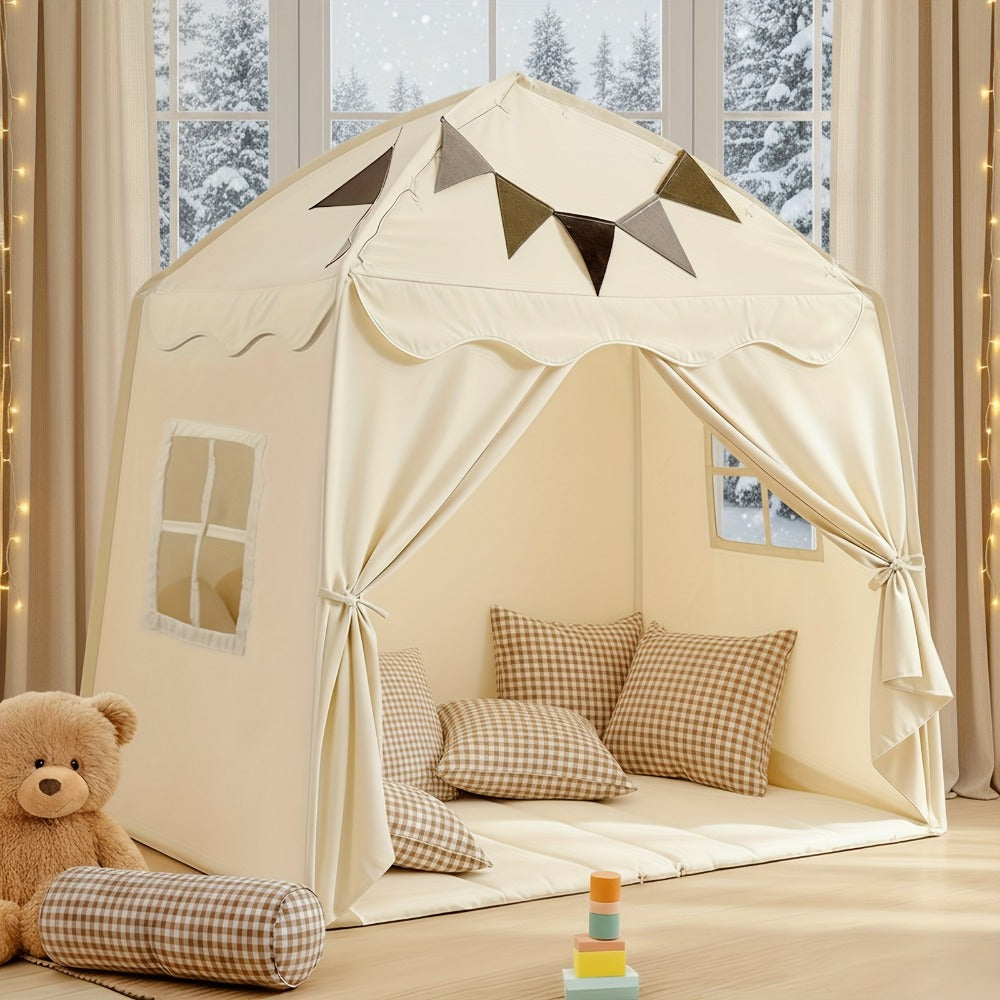 Kids Play Tent with Foldable Design in Beige, Pink, Green, Brown or Cream
