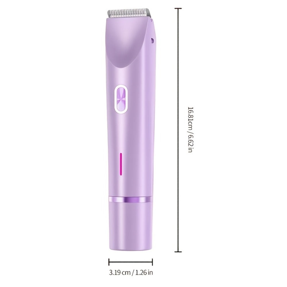 Electric Shaver for Women 2-in-1 Bikini Trimmer Portable USB Rechargeable Painless Wet Dry Lady Shaver with Precision Combs for Face Arms Legs Underarms Bikini Line