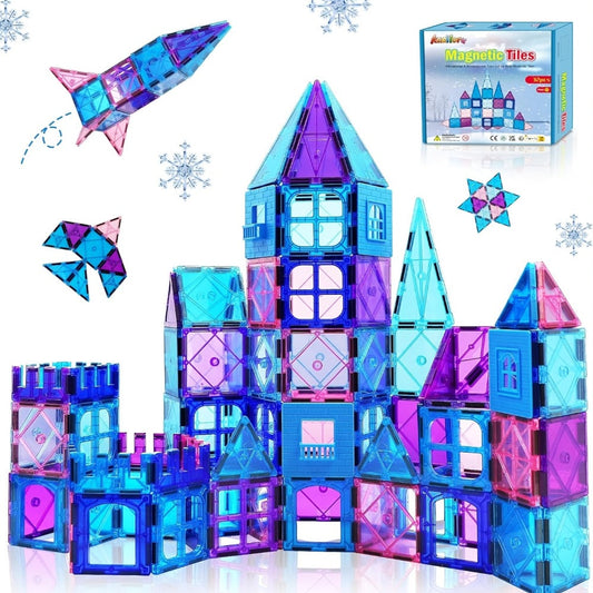 Magnetic Tiles Building Set, 32 Pcs 3D Magnetic Building Blocks for Kids Ages 3-8