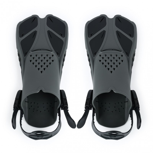 Adjustable Snorkel Diving Fins with Anti-Slip Lace-Up Design – Lightweight PP/TPR Open Heel Fins for Snorkeling Freediving Scuba Diving for Men Women Adults S/M & ML/XL