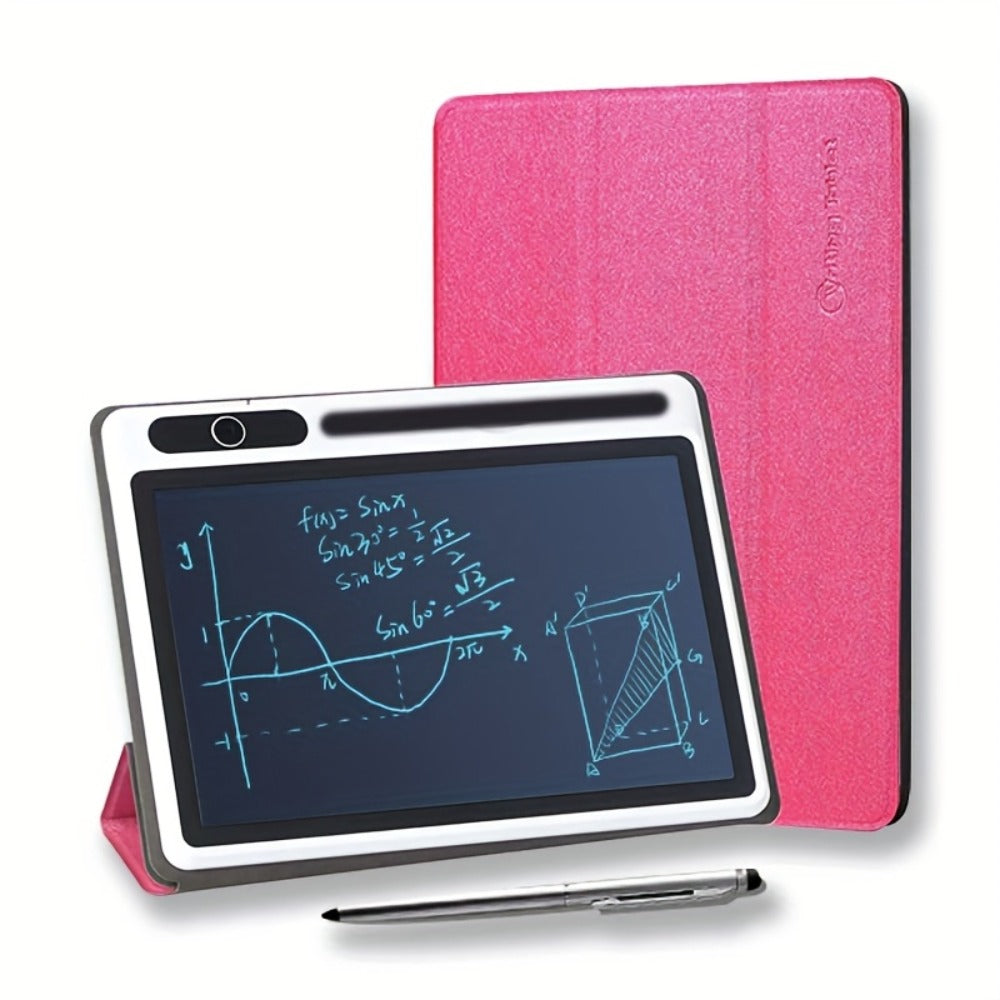 LCD Writing Tablet with Case 10.1 Inch – Electronic Handwriting Pad Doodle Board for Adults Kids Home School & Office | Digital Drawing Note-Taking Memo Board with Lock | Pink Black