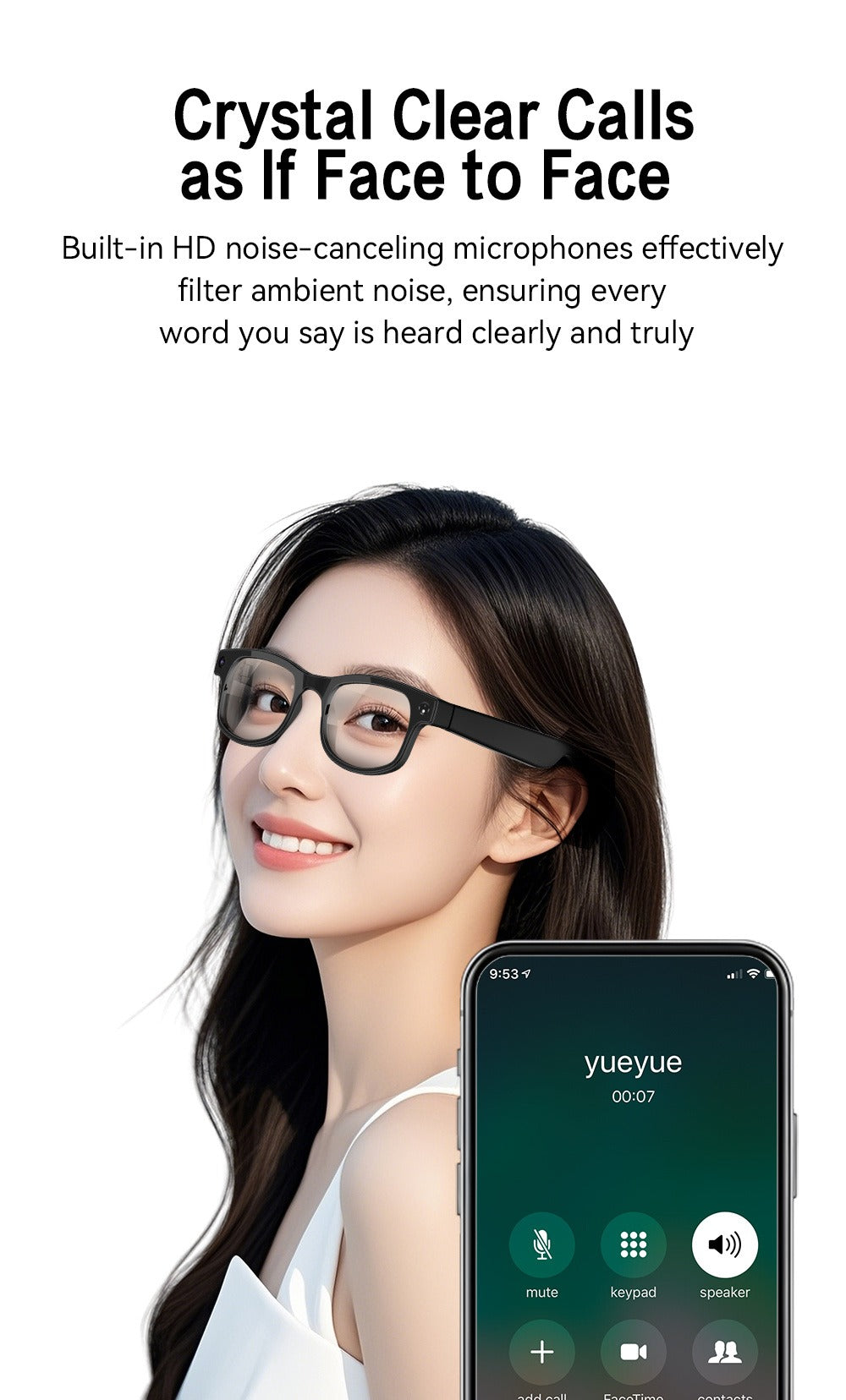 AI Smart Glasses 8MP HD Camera - Real-Time Translation, Bluetooth Call & Music, AI Object Recognition, Touch Control, Wearable Video Recording Glasses for Men Women Travel Outdoor 2026