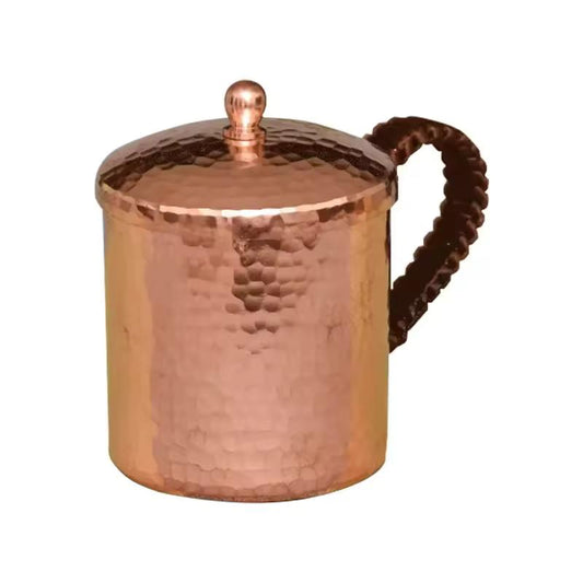 Moscow Mule Mug with Hammered Texture and Rose Gold Finish, 550 mL