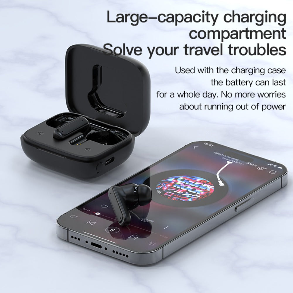 Touchscreen ANC Wireless Earbuds Full-Color Display – Noise Cancelling In-Ear with Charging Case for Sports Gaming Business – Gift for Men Women Compatible with iOS Android