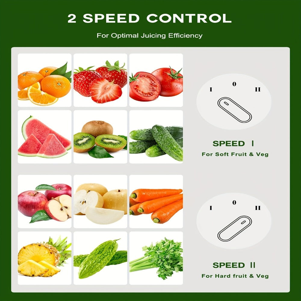 Centrifugal Juicer Machine 3-Inch Wide Mouth 3-Speed Settings – High Juice Yield Fast Extraction for Fruits & Vegetables | Easy Clean Detachable Parts Food Processor Blender Kitchen Appliance