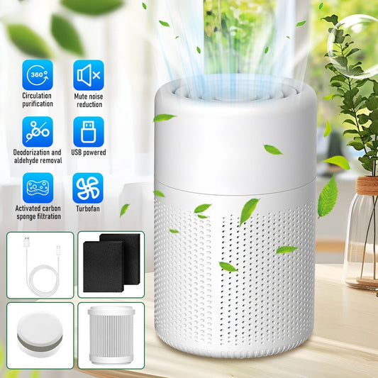 HEPA Air Purifier with Air Quality Sensor and Sleep Mode, White Single or 2-Pack