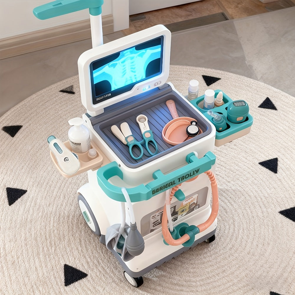 Kids Doctor Kit, 25-Piece Pretend Play Medical Set with Toy Stethoscope