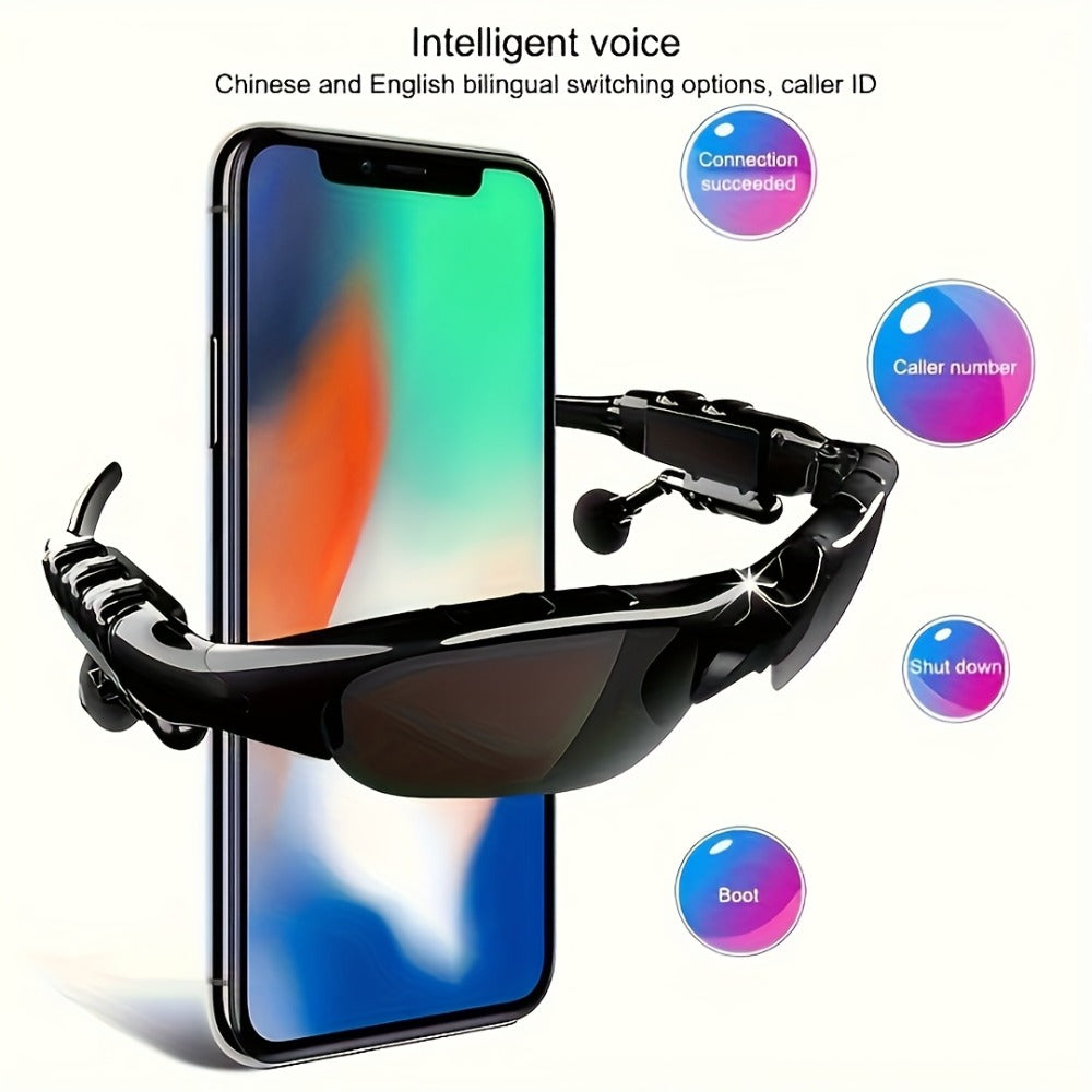 Open Ear Bluetooth Audio Glasses with Built-In Earbuds – Wireless Smart Sunglasses for Music & Hands-Free Calls, Anti-Glare Lenses, Driving Sports Outdoor, Unisex | 7 Colors