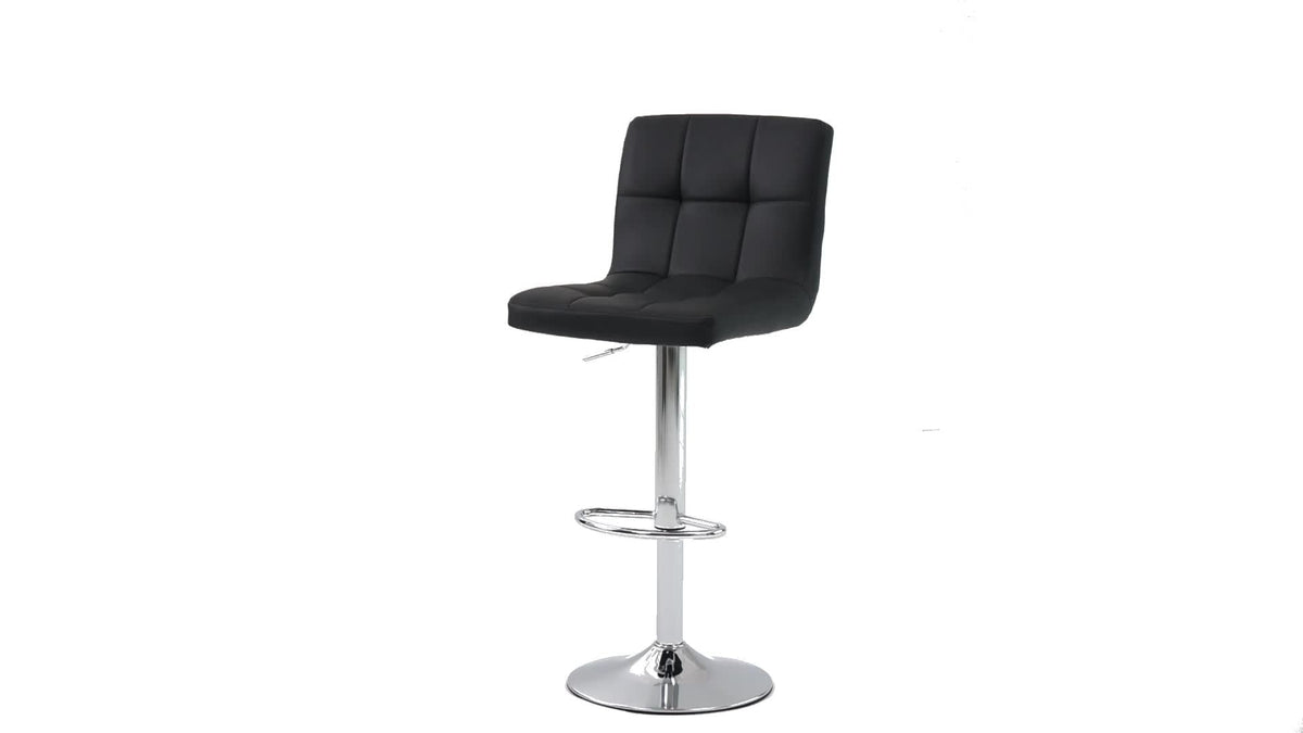 2-Piece Set Faux Leather Bar Stool with Adjustable Height and Armrests for Kitchen detail image - detail view 9