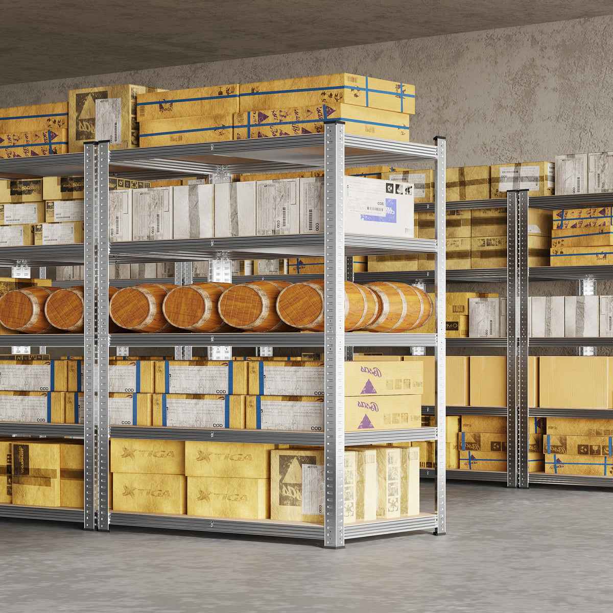 2-Piece Set Metal Storage Shelving Unit with Tool-Free Assembly and Multiple Color Options detail image - detail view 10