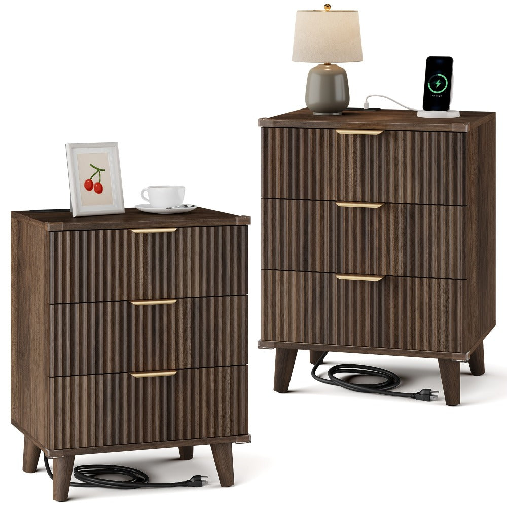 2-Piece Set Nightstand, Bedside Storage Table for Practical Everyday Home Use in Bedroom detail image - detail view 17