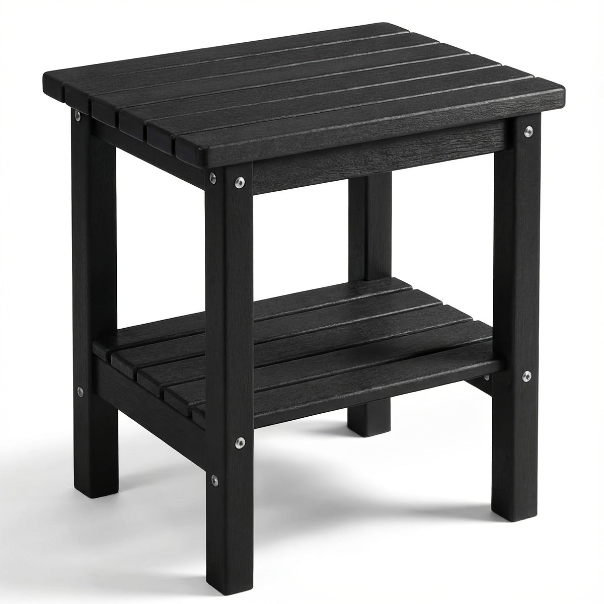 Outdoor Side Table shown in the Black- 05, HDPE End Table option