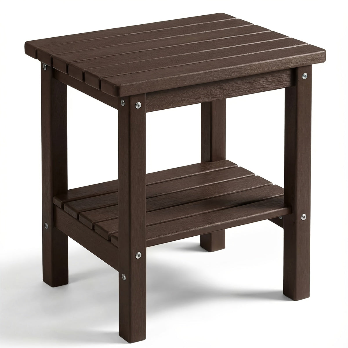 Outdoor Side Table shown in the Brown- 05, HDPE End Table option