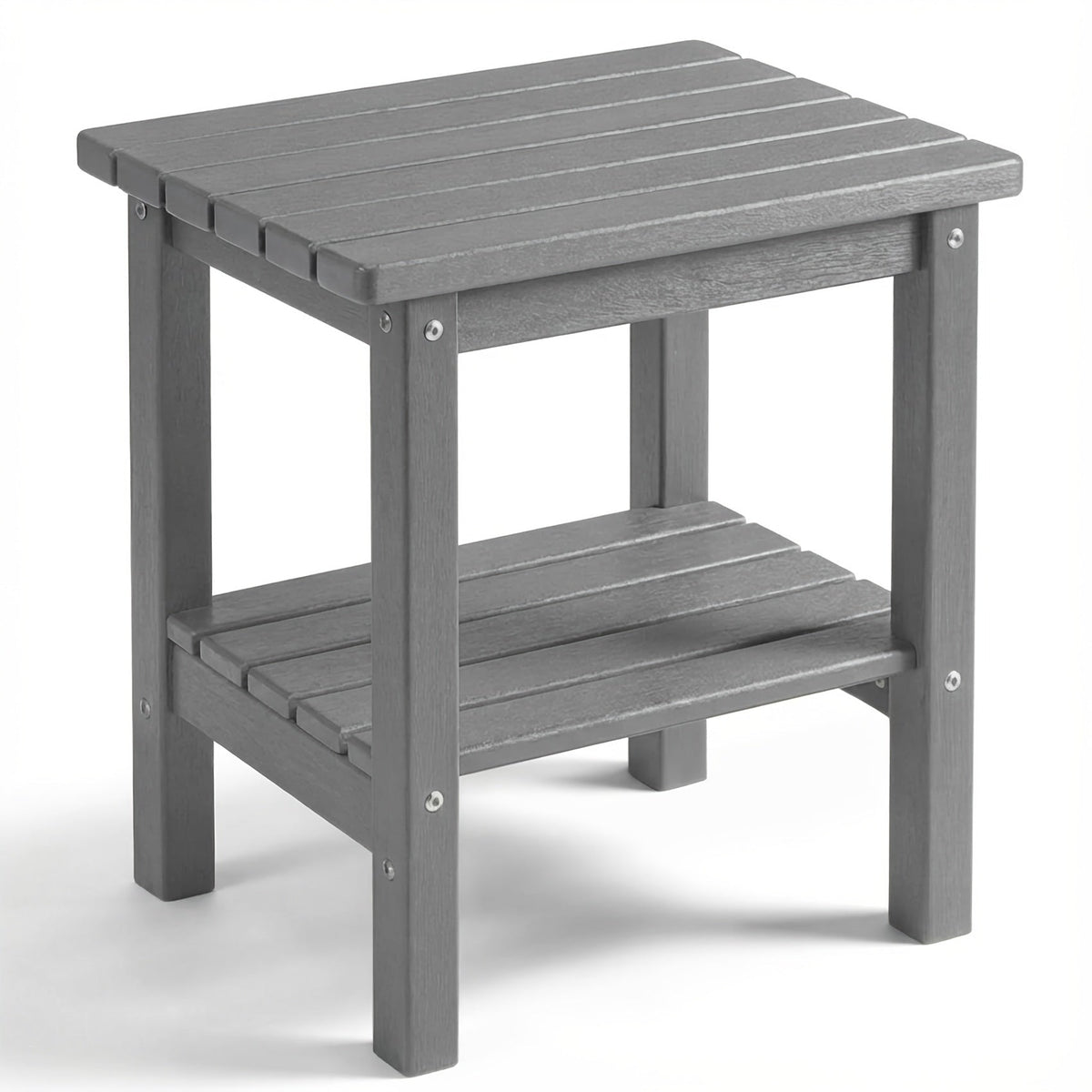 Outdoor Side Table shown in the Gray- 05, HDPE End Table option