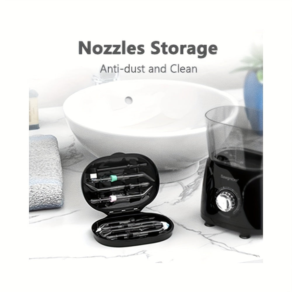 Water Flosser for Teeth & Braces 600ml Large Tank – 10 Adjustable Pressure Levels 8 Nozzles IPX4 Waterproof Professional Oral Irrigator Desktop Electric Dental Flosser for Adults Family