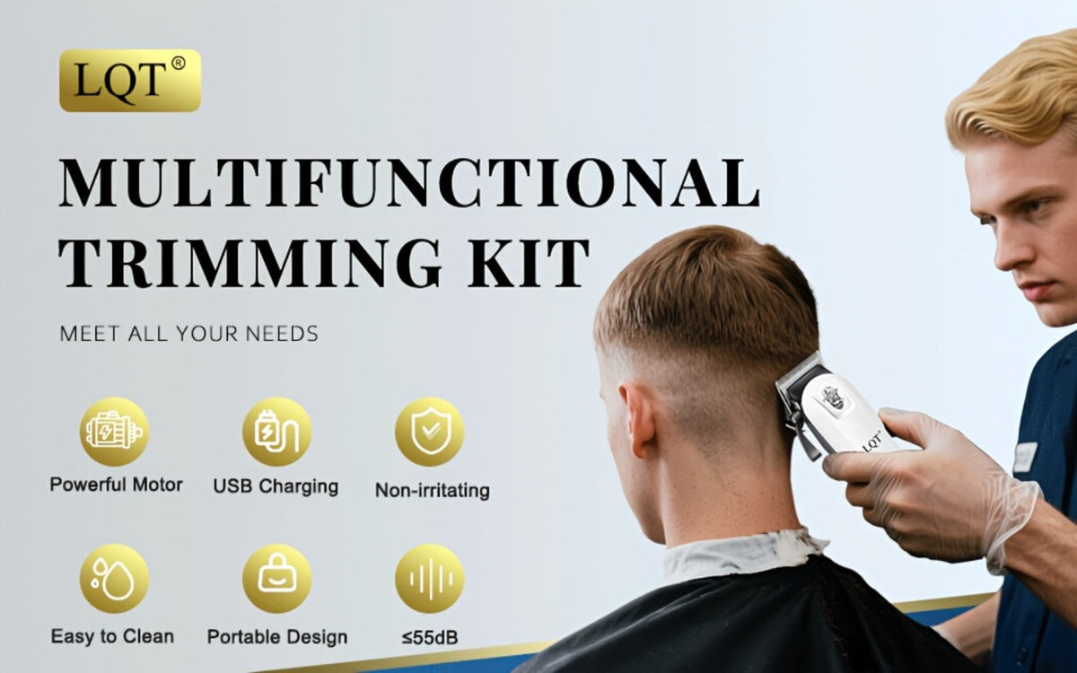 Electric Hair Clipper Set for Men - Professional Cordless Hair Trimmer Kit with Hairdressing Tools, Portable Shaver, Home Barber Set, Gift for Him