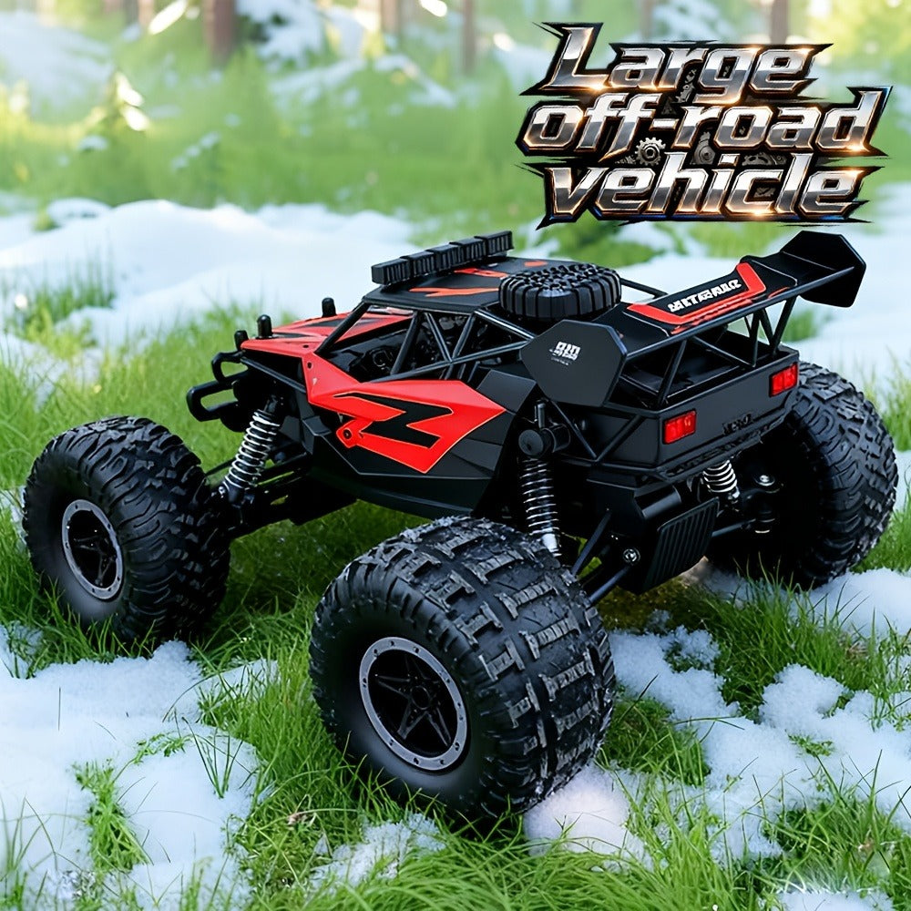 4WD All-Terrain RC Off-Road Truck with Alloy Steel Body, Red or Yellow