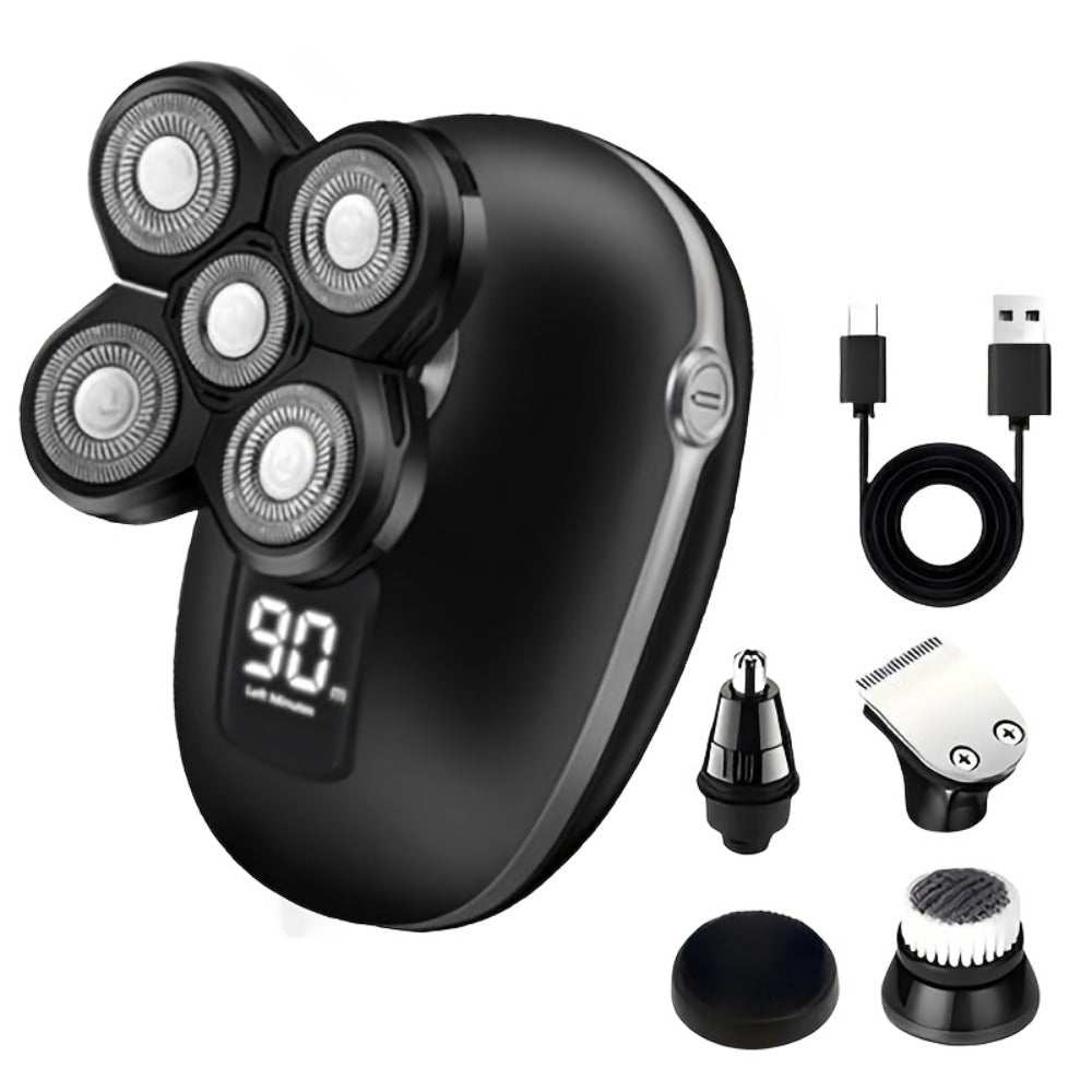 Waterproof Electric Shaver for Women & Men – IPX6 Rotary Head, Wet & Dry Body Hair Removal, Floating Head, Type-C Charging, LED Display, Underarm Leg Arm Face Shaver, Holiday Gift