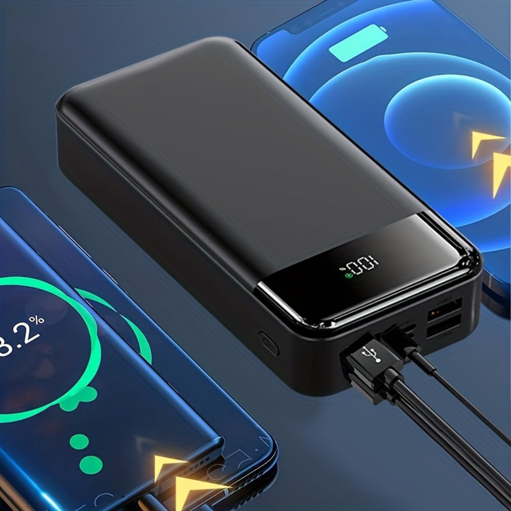 60000mAh Power Bank 22.5W Fast Charging with Built-in Light LED Power Display Removable Emergency Battery Pack for Android iPhone Phones Tablets Outdoor Travel Camping