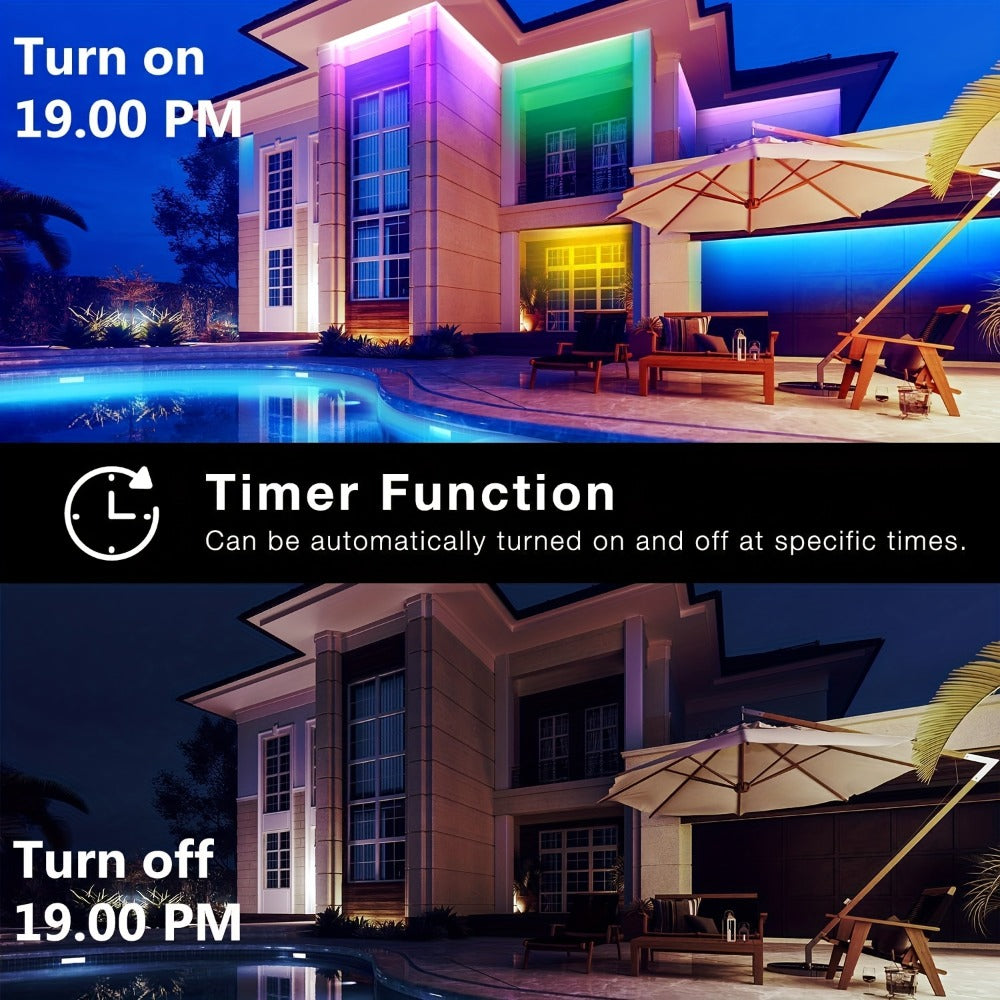 Color Changing LED Strip Lights App & Remote Control - Music Sync Smart RGB Lights 16 Million Colors for Bedroom Living Room Gaming Room TV Backlight Party Holiday Wedding Decoration 16ft 66ft 100ft
