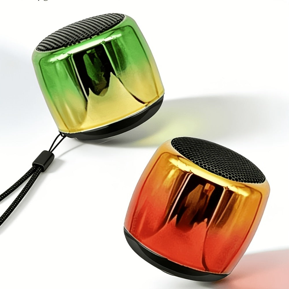 Thumb-Sized Mini Wireless Bluetooth Speaker with Built-In Mic, TWS Pairing, 360° Stereo Surround Sound, Multiple Color Options for Music Podcasts Travel and Outdoor Use