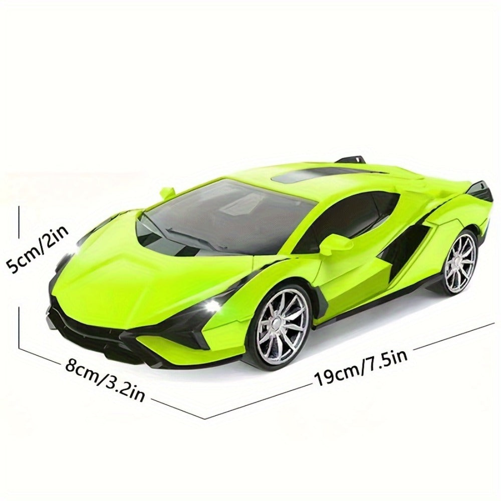 Drift RC Car 1:24 Scale with LED Lights, 4-Channel USB Rechargeable Sports Car Model