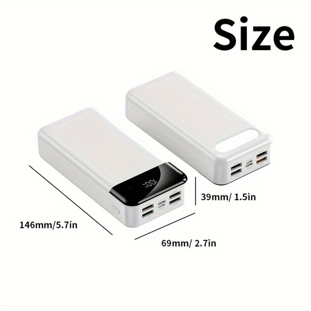60000mAh Power Bank 22.5W Fast Charging with Built-in Light LED Power Display Removable Emergency Battery Pack for Android iPhone Phones Tablets Outdoor Travel Camping