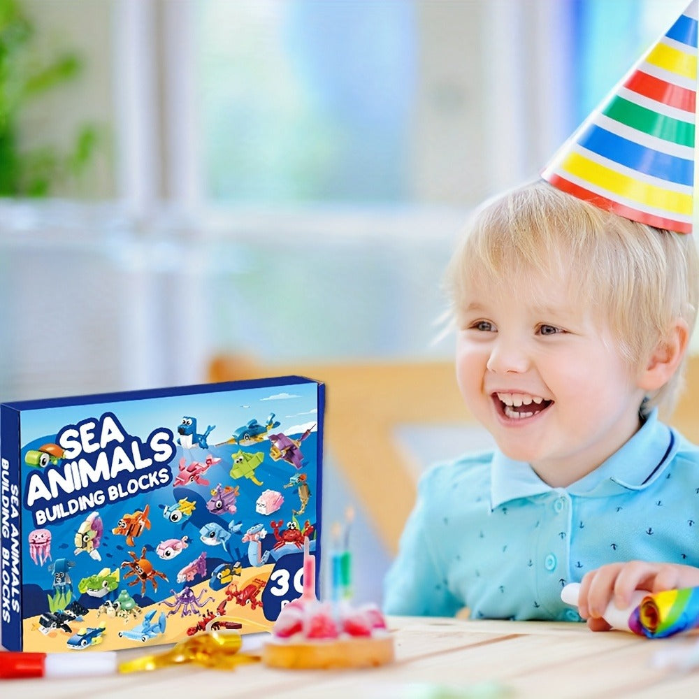 30-Pack Ocean Mini Building Block Sets for Party Favors