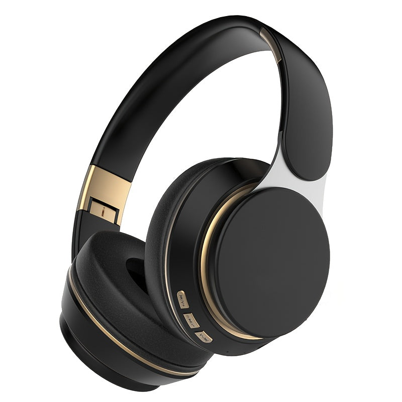 HD Foldable Over-Ear Headphones Wireless Built-In Mic Compatible PC Tablet Smartphone School Travel Gaming Lightweight Adjustable Headset Kids Adults