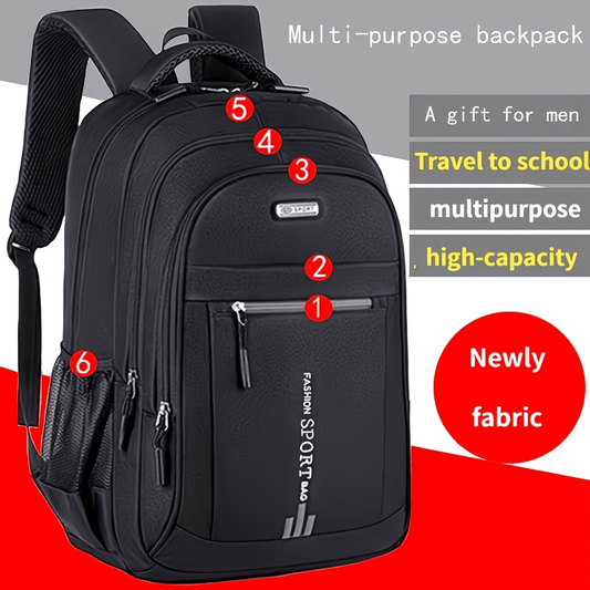 Business Travel Backpack for Men, Nylon Multi-Compartment Design with Bag Combination Options