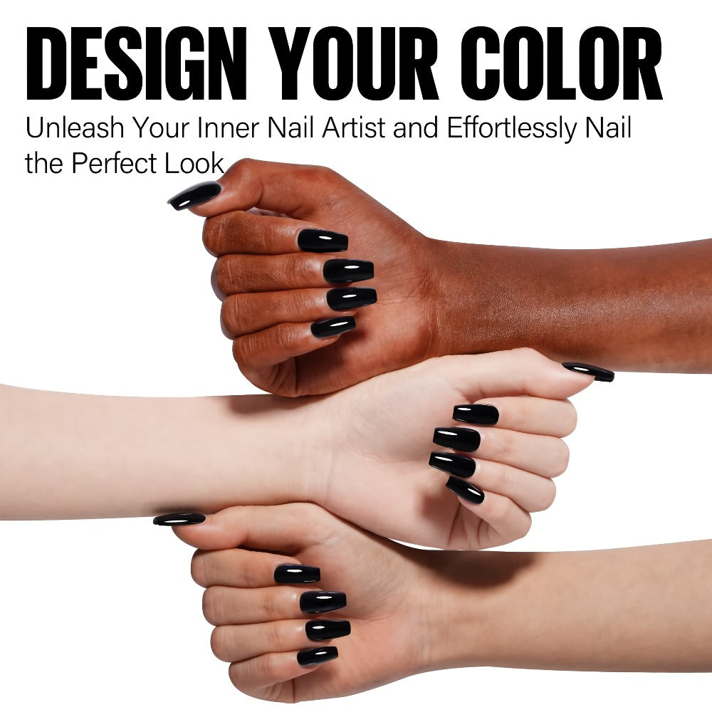 Odorless Gel Nail Polish Black & White 0.54oz MISS MISIDY Soak-Off UV LED Durable High Gloss – Self-Leveling Easy Application for Salon & Home Manicure Pedicure, Classic Minimalist Nail Art Gift for Women