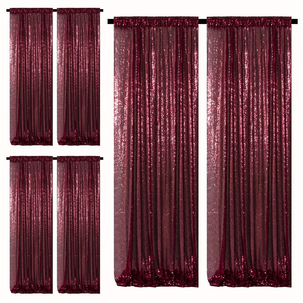 Sequin Backdrop Curtains 2FTx8FT Glitter Photography Background Panels for Party Wedding Birthday Stage Decoration Gold Yellow Shimmer Curtain Set 4 6 10 Panels Available