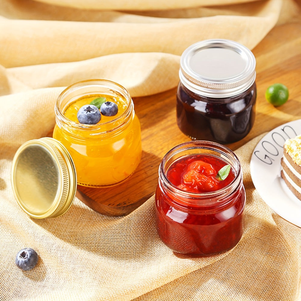 Mason Jars 8oz Glass Jars with Lids – 9/18/27/36 Pack Regular Mouth Canning Jars for Storage, Spices, Jelly, Jam, Honey & Caviar | Dishwasher Safe Spiral Lid Kitchen Storage Containers Set